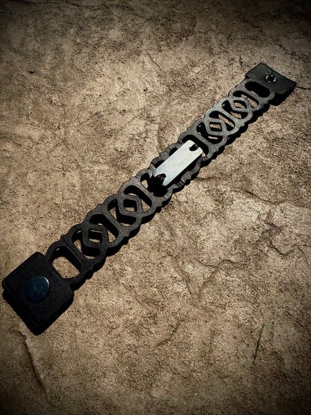 Leather & Damascus Bracelet