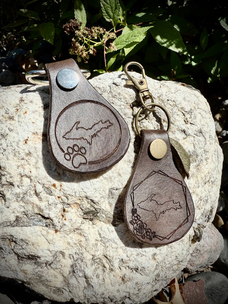 Leather UP keychains