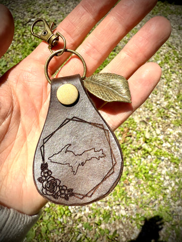 Leather UP keychains